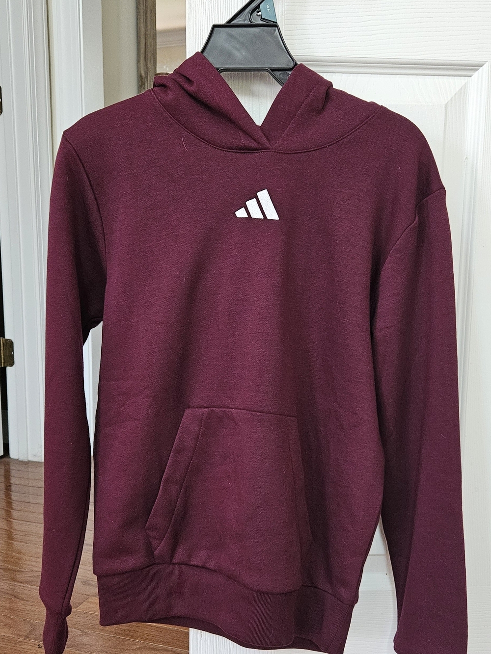 Adidas Boy's Maroon Hoodie Sweatshirt